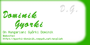 dominik gyorki business card