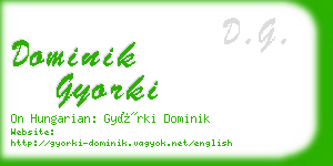 dominik gyorki business card